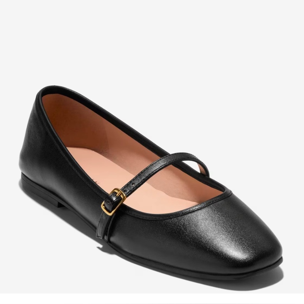 Cole Haan Yelena Black Mary Jane Flat Shoes 10.5B. NIB